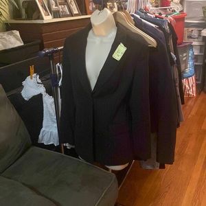 Loft size 10P blazer brown with white pin stripe.